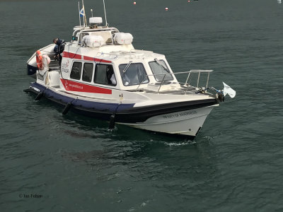 Our boat coming in to Uig pier