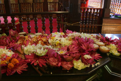 Lotus flower offerings in the Temple of the Tooth, Kandy