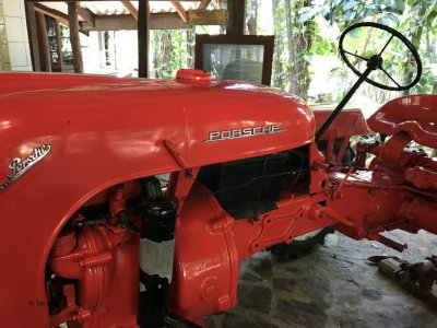 Antique tractor at Plantation Hotel