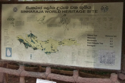 Sinharaja information board
