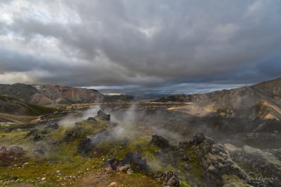 Hot lava spot at Landmannalaugar
