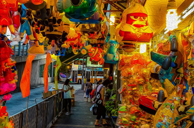 Lanterns and toys for Mid Autumn Festival, Hong Kong