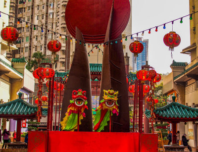 Chinese New Year Decorations, Aberdeen, Hong Kong Island