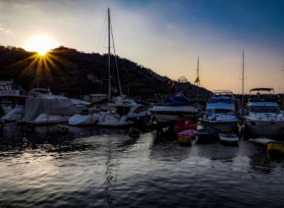 Sunrise in the Typhoon Shelter, Aberdeen, Hong Kong