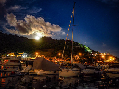 Moonrise over the Typhoon Shelter