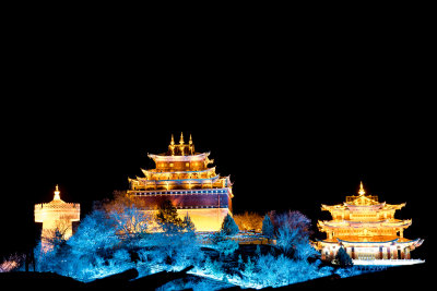 Temple at night, Shangri La_8714