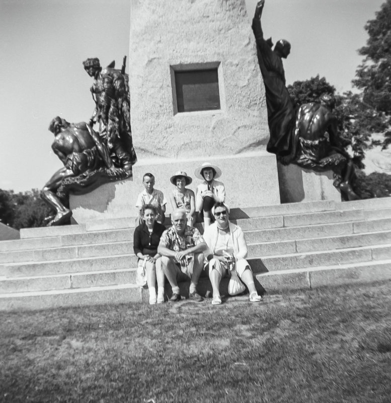 Jim and Lil Dewar, Grandma, Aunt Carole, Cheryl Dewar, dont know who the boy is.