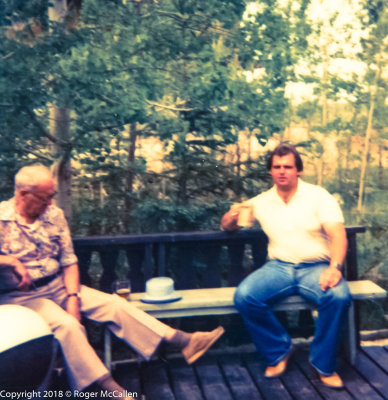 Grandpa and Dave McCallen at the cottage