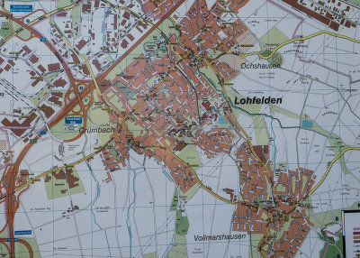 Map showing Crumbach and Ochausen
