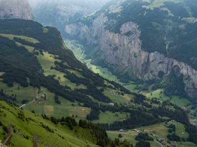 Lauterbrunnen Valley from the Mnnlichen Gondola