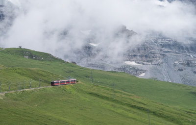 Train heading for the Jungfraujoch