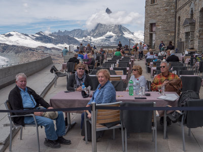 The Usual Suspect at lunch on the Gornergrat