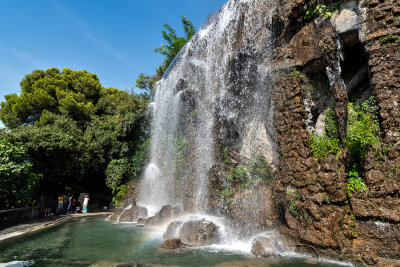 Nice castle waterfall.