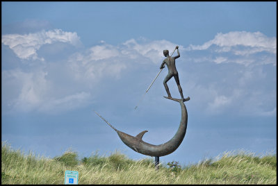 Menemsha swordfish harpooner statue