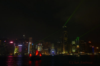 Laser Light Show Hong Kong Harbor