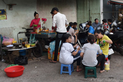 Street Food Dining in Saigon