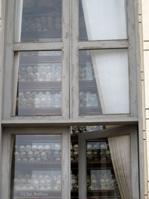 Close-up of the Front of the Memorial Stupa at Choeung Ek Killing Fields