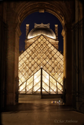 Louvre Pyramid Through the Archway