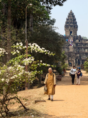 Monk Visiting the Bakong Temple