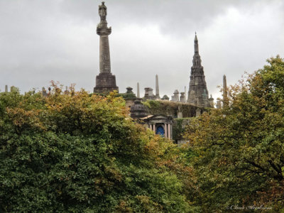 A View to the Victorian Cemetery Behind Glasgow Cathedral