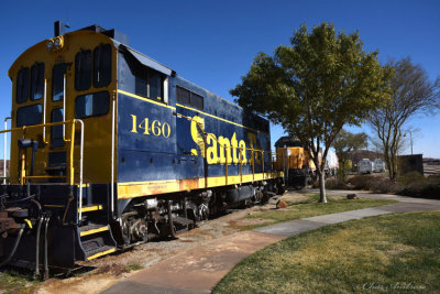 Train on display at Barstow Railroad Depot