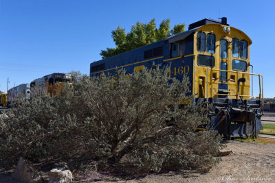 Train on display at Barstow Train Station