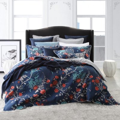 Spanish Floral Indigo Quilt Cover Set florence Broadhurst