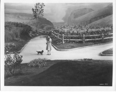 Dorothy and Toto on the Yellow Brick Road