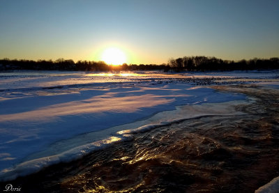Coucher de soleil hivernal - Really cold sunset