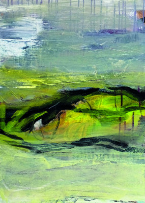 Acrylics, collage on canvas
