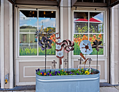 A colorful shop display