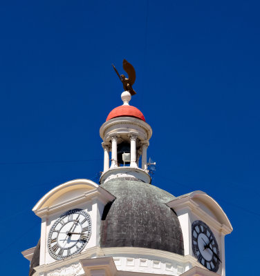 Courthouse detail, clock tower and dome