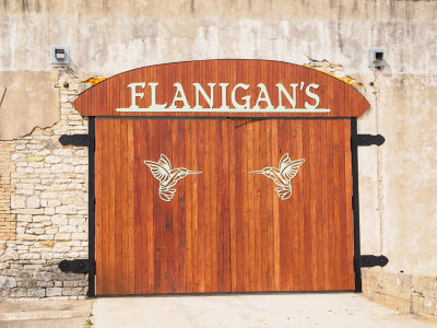 Detail of Flanigans Door and surrounding brick work.g