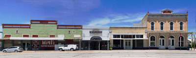 Panorama of Main Street Buildings in Flatonia