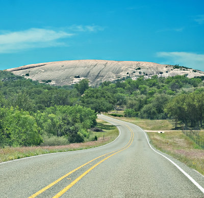 Approach to Enchanted Rock, A state Natural area  on Highway 965
