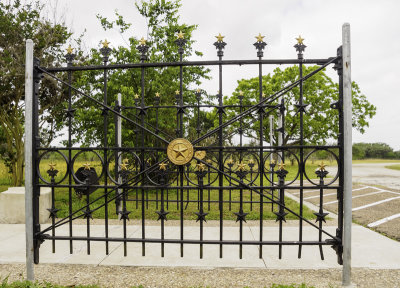 The gate leading to the memorial