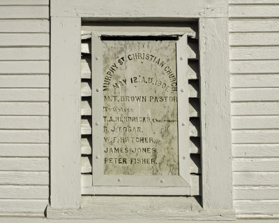 Murphy Street Christian Church plaque