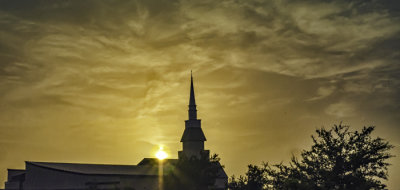 Church sunset