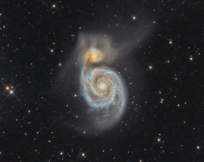 M51 and NGC5195 in Canes Venatici 