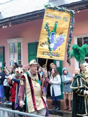 Krewe De Cork Parade in the French Quarter 2017
