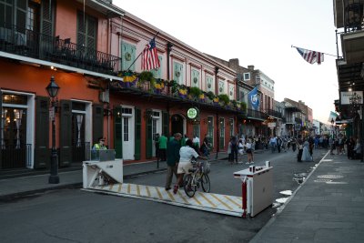 New Traffic Barricades outside Pat O'Briens