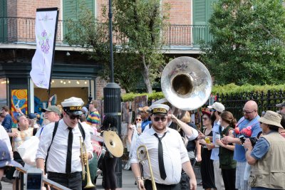 Krew of Bosom Buddies Parade 2017 in the French Quarter