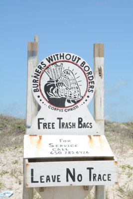 Burners Without Borders Corpus Christi Texas Trash Bag Dispenser