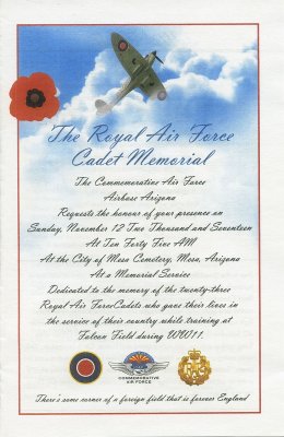 Royal Air Force Cadet Memorial Service - 2017