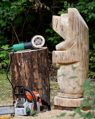 Chainsaw bear blocked out #1