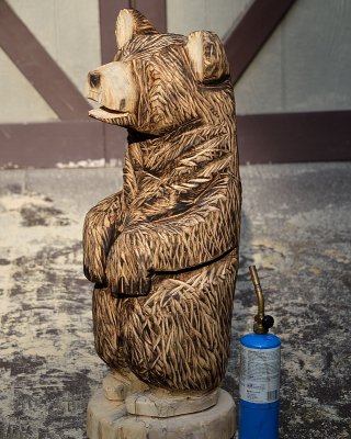 Chainsaw bear burned/torched #1
