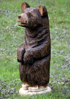 Chainsaw bear stained and oiled #1
