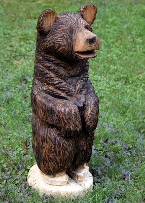 Chainsaw bear stained and oiled #1