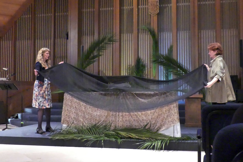 Palm Sunday, April 9, 2017 - Silence Draping - Shari B, Sandra F #1