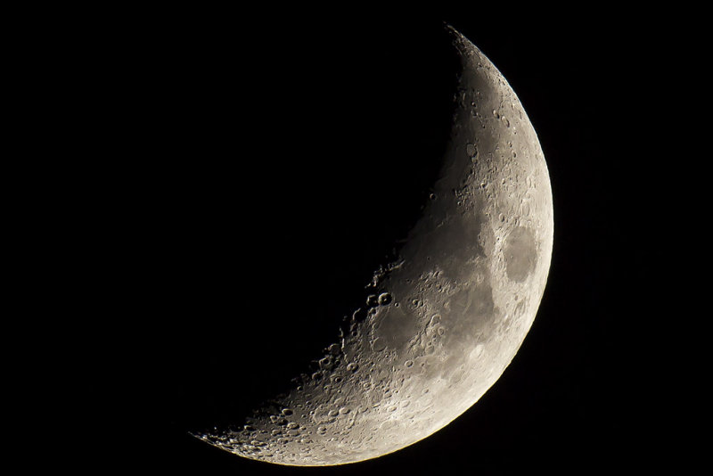 9/25/2017  Waxing Crescent with 29% of the Moon's visible disk illuminated.